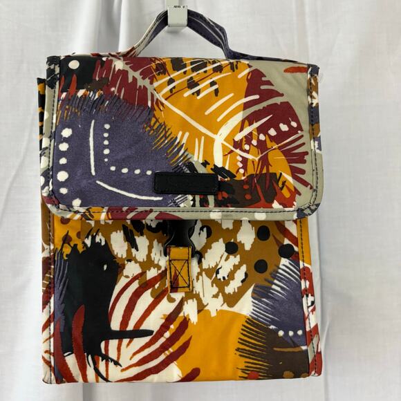 Vera Bradley Insulated Lunch Sack Bag Feathers Print 10" Tall by 8" Wide - Picture 1 of 5